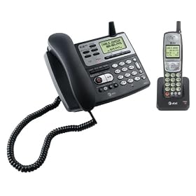 AT&T E5827 - 5.8 GHz Corded Cordless Phone w Answering System by AT&T