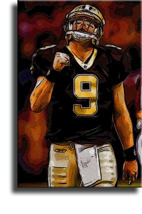 Completely Handpainted American Football Sport Painting, Custom Order FL3612, Oil on Canvas, with Option to Paint Jerry, Brett & Co. from Any Other Favorite Photograph or Picture, Unframed, Size 20