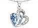 Original Star K(tm) Simulated Heart Shape 12mm Aquamarine Pendant LIFETIME WARRANTY