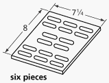 Ceramic Flame Tamers for Sams Grills (Set of Six)