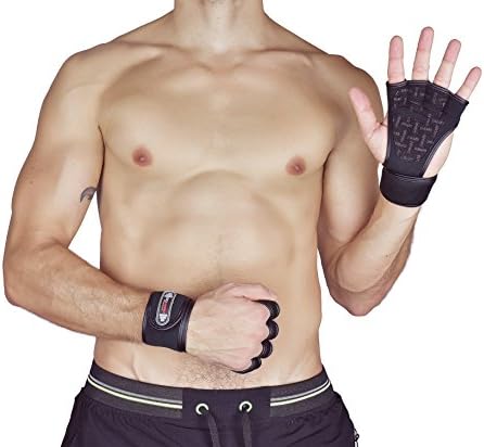 Mumo Cross Training Gloves, Neoprene, Leather Workout Gloves, 1 Pair For Men &amp; Women-Medium