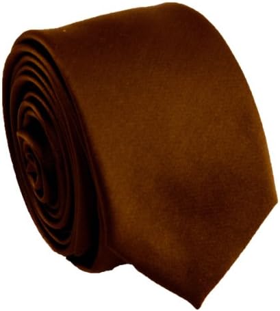 Solid Brown Slim Tie . 2.25' inch wide
