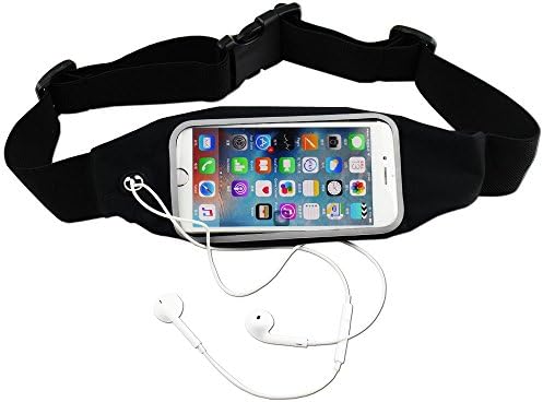 YONG TIME Running Fanny Pack for Cycling, Hiking, Walking, Running, Riding Bikes, Fitness Waterproof Pocket Sweatproof Pouch Fits for iPhone 6s, 6 Plus,Samsung Galaxy S6 Edge (Black)