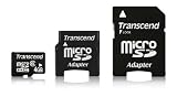 Produkt-Bild: Transcend MicroSDHC 4GB Speicherkarte mit 2 Adapter (SD und MiniSD)