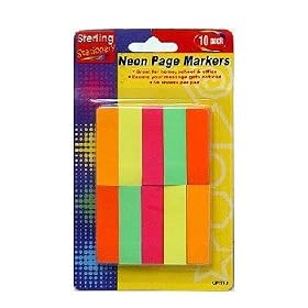 Neon Stick On Flag Notes Case Pack 48