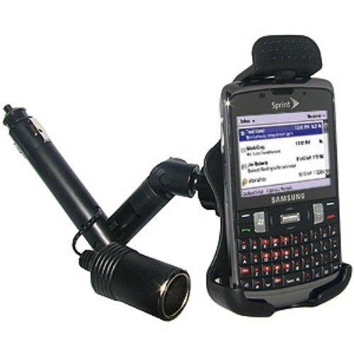 Amzer Lighter Socket Mount with Power Dongle for Samsung Intrepid i350 (Black)