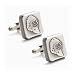 Hockey Mask Brushed Pewter Cufflinks