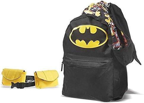 DC Comics Bioworld Batman Backpack with Hood and Removable Utility Belt