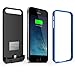 Maxboost Atomic S External Protective iPhone 5S Battery Case / iPhone 5 Battery Case with Built-in Kickstand - Matte Black / Blue (Apple MFI Certified, Fits All Versions of iPhone 5 / 5S - Lightning Connector Output, MicroUSB Input ) [100% Compatible with iPhone 5 / 5S on iOS 7.0+ , Strengthened MicroUSB Input Port, No Signal Reduction]