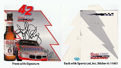Kyle Petty Signed 7x7 Coors Light Racing Advertising Tent Card SL Authentic