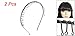 Uxcell 7077 Hairstyle Metal Black Slim Headband Hair Hoop w Teeth (Pack of 2)