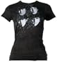 Beatles Coal Black t-shirt 'Elegant Spray' Juniors tee [Apparel]