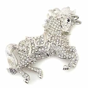 Brooches Store Large Swarovski Crystal Horse with Saddle Brooch / Pendant - Gift Boxed