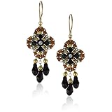 Miguel Ases Jet Clover Swarovski 14k Gold Fill