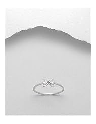 Bow CZ Ring In 92.5 Sterling Silver