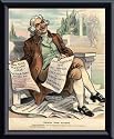 Art Poster Metal Framed Print - Puck, 1902, Thomas Jefferson - Artist: National Archive- Poster Size: 10 X 8