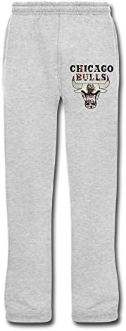 Men's Cool Design Chicago Bulls Logo Running Pants Ash