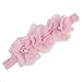 TONSEE Foot Flower Barefoot Sandals + Headband Set for Baby Infants Girls Pink