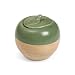 Ceramic and Bamboo Green Sugar Box 