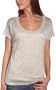 7 For All Mankind Women's Boyfriend Tee in Heather Grey,Heather Grey,Medium