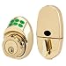 Master Lock DSKP0603PD Keyless Electronic Keypad Deadbolt with Light Up Keypad and Kwikset Keyway, Polished Brass