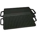 King Kooker CI21GS Pre-seasoned Cast Iron 2 Sided Griddle, 15.75-Inch