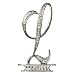 Ivy Lane Design Monogram Crystal Cake Top Letter L, Silver, 3-Inch