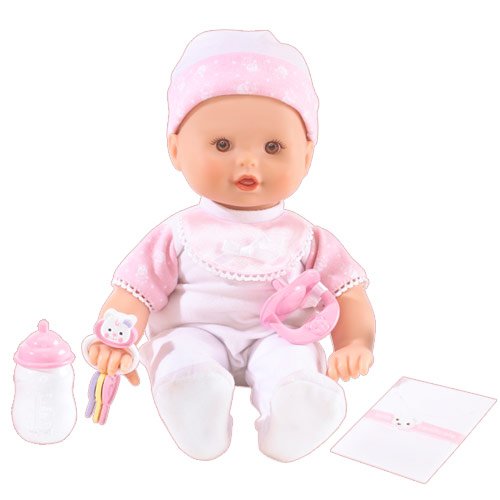 Childrens Toyshop  Toys : Little Mommy Real Loving Baby Cuddle & Coo Doll - White Velour/Pink Outfit