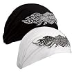Harley-Davidson&reg; Women's Studded Winged Bar & Shield Logo Head Wrap or Headband. Black 99449-10VW; White 99450-10VW