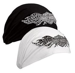 Harley-Davidson&reg; Women's Studded Winged Bar & Shield Logo Head Wrap or Headband. Black 99449-10VW; White 99450-10VW