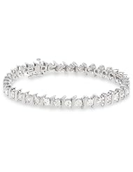10k Gold S-Link Diamond Tennis Bracelet (5 cttw, I-J Color, I1-I2 Clarity)