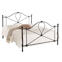 Lyon Black King Bed Frame with Quilted Coil Mattress