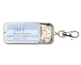 Baby Keepsake: Blue Spring Bulb Design Personalized Key Chain Mint Tin Favors - Unass (Set of 24)