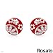 ROSATO Made in Italy Stunning Earrings With Cubic zirconia Red Enamel and 925 Sterling silver. Total item weight 12.5g Length 21mm