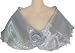 

Sheer Silver Organza Lightweight Evening Wrap Capelet for Prom Wedding Bride