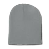 12 Short Beanies Wholesale- Heather Grey