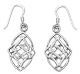 Sterling silver dangle earrings, 'Gordian Knot'