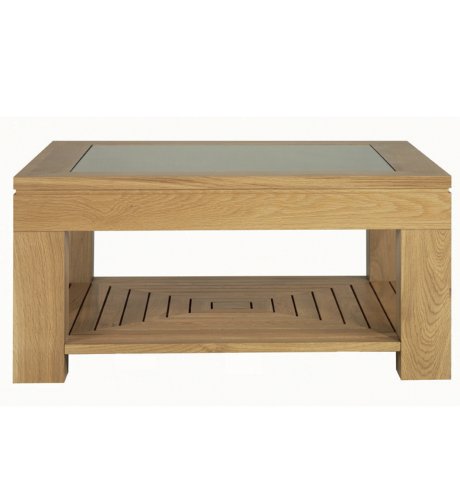 Oak and Glass Coffee Table