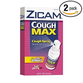 Zicam Cough Concentrated Max Cough Spray, Cool Cherry, .55-Ounce Bottle (Pack of 2)
