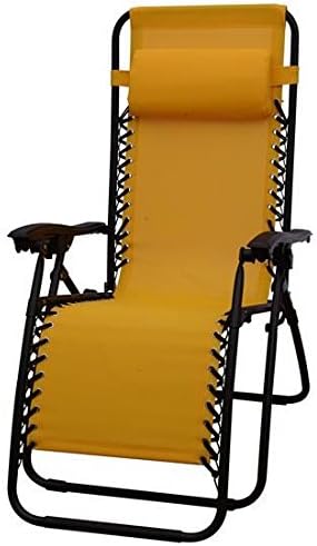 Outsunny Zero Gravity Recliner Lounge Patio Pool Chair, Gold