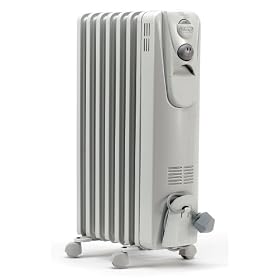 De'Longhi Radia KR730715 Oil Filled Radiator with Easy Wheels, 1.5kW