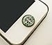 Kids Gift 1pc Glass Epoxy Transparent Times Gems Starbucks Coffee iPhone Home Button Sticker for Iphone 4,4s,4g,5,5c, iPad 2,3,4 iPad mini Buttons Cell Phone Charm