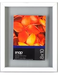 Home: Snap White Wood Float Frame, 8 by 10-Inch - Pinnacle Frame