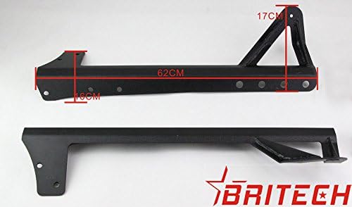 Britech 51.5" Jeep Jk 07-14 Windshield LED Light Bar Mounting Bracket Kit Stall Upper Metal