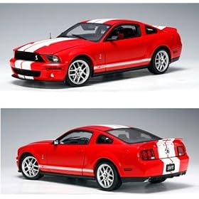 2005 Shelby GT500 diecast model car 1:18 scale die cast by AUTOart - Red 73053
