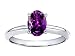 1.25 cts Genuine Amethyst Solitaire Engagement Ring - 14kt White or Yellow Gold