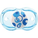 Razbaby Keep-It-Kleen Pacifier, Blue Circles, 0-36 Months