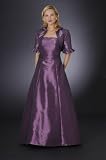 Formal Evening Dress with Short Jacket - Mother of Bride & Groom, Wedding, Party, MOB Gown by Sean Collection (7342) Eggplant