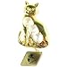 24k GOLD PLATED CAT KITTY NIGHT LIGHT w/ CLEAR SWAROVSKI CRYSTALS