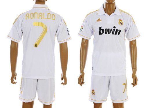RONALDO REAL MADRID HOME 11/12 JERSEY SET SHIRT + SHORTS SIZE S